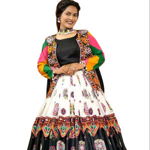 Lehenga choli อินเดีย gujarati navratri เทศกาลทำจากเรยอนที่สมบูรณ์แบบ - Product Image 1