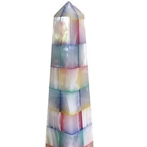 Obelisco de ónix con colores de retazos, obeliscos de mármol de ónix Tukri, obeliscos de piedra de mármol - Product Image 4