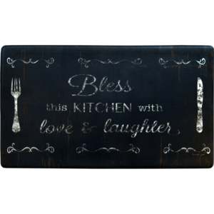 Tappetino da Cucina Oversize 20x36 in PVC Espanso, Antifatica, Antiscivolo, con Motivo Originale 'Bless This Kitchen' - Product Image 2