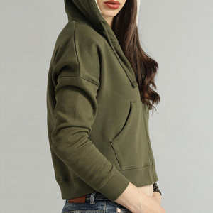 Sudadera Corta con Capucha para Mujer, Diseño Único, Color Sólido, Temporada de Invierno, Venta en Línea - Product Image 3