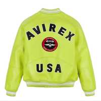 Chaquetas de Motociclista Avirex para Hombre, de Cuero Genuino, Estilo Bomber, con Cierre, Casuales, de Piel Curtida, para Primavera/Verano, Hechas a Medida, Tallas Grandes