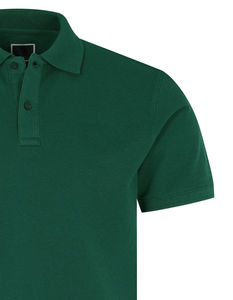 เสื้อกีฬาแขนสั้นสำหรับผู้ชาย, เสื้อถักผ้าฝ้ายออร์แกนิกระบายอากาศได้น้ำหนักเบาสีพื้นเสื้อตีกอล์ฟแนวสตรีท - Product Image 2