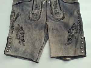 Anti-Wrinkle Bright Sustainable, Anti Pilling Colors Solid Cool & Stylish Lederhosen <b>Shorts</b> for Men - Product Image 4