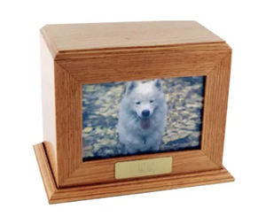 Urnas de cremación de madera hechas a mano de estilo americano de alta calidad, urnas funerarias de diseño moderno para cenizas de gatos y perros, venta al por mayor - Product Image 1