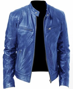 Chaqueta de cuero para motocicleta 2025 para hombre, abrigo corto ajustado con cuello, chaquetas de PU, abrigo de cuero a prueba de viento para otoño e invierno, chaqueta para hombre - Product Image 4