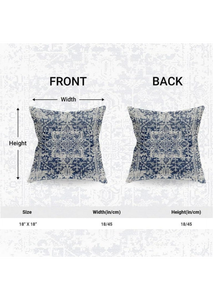 Boho Chic Polka Dot Camping Fundas De Almohada Tela azul Tejido Throw Pillow Cierre de cremallera Anti-bacterias Extraíble Lavable - Product Image 3