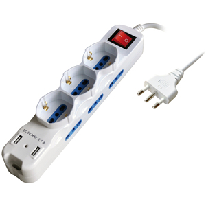 Multiplexor Interruttore a Blister 9 Posti 6 Duplex + 3 Schuko + 2 Prese - Product Image 1