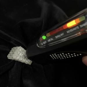 Anillo de Moissanita con Corte Esmeralda Cuadrado, Estilo Hip Hop, Plata 925, Color D, Certificado GRA, Iced Out VVS, para Hombre, Pasa el Test de Diamantes - Product Image 3