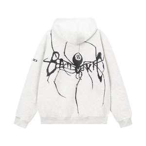 Sudadera con capucha lisa de invierno de algodón 100% de alta calidad con logotipo personalizado para hombre con bolsillo de manga larga de gran tamaño - Product Image 4