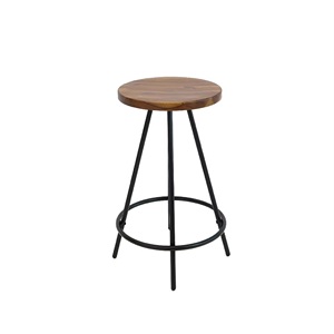 Tabouret de bar élégant à armature métallique industrielle pour les sièges d'accueil - Product Image 1