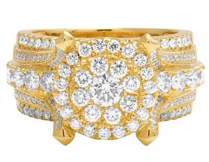 Moissanite Diamond Cluster S925 Sterling Silver Hip Hop Bling Bling Iced Out Ring Cadeau pour homme - Product Image 1