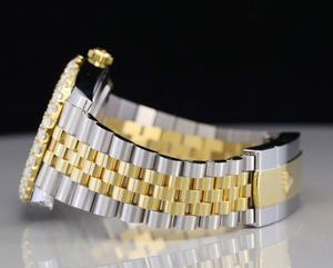 Nouvelle montre de luxe de haute qualité en acier inoxydable avec diamants de laboratoire cultivés, unisexe, mouvement ETA glacé, clarté VVS améliorée - Product Image 3