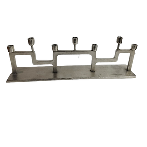 Nuevo diseño hecho a mano vintage plata pulida tradicional alta calidad niquelado vidrio vela tarro soporte 7 Pilar titular - Product Image 1