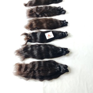 Temple Virgin 100% fabrica extensiones de cabello humano alineadas con cutícula sin procesamiento de paquetes naturales indios de onda profunda al por mayor - Product Image 5