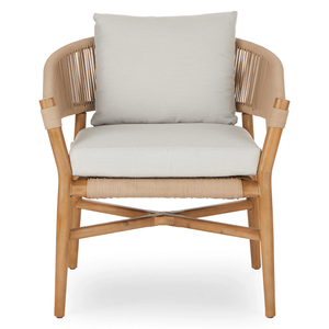 Modern Outdoor <b>Garden</b> Patio Set <b>Wooden</b> Solid and Rope Woven Dining <b>Chair</b> for Hotels - Product Image 2