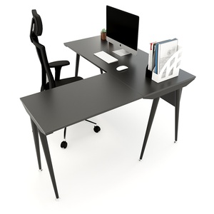 L-Shaped 140x140cm <b>Computer</b> <b>Desk</b> with Tapered Legs Assembly Required - Product Image 2