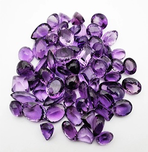 Améthyste naturelle de taille libre violette Mélange de pierres précieuses Forme Pierre lâche Calibré Fantaisie Cut Pierres précieuses à facettes - Product Image 2