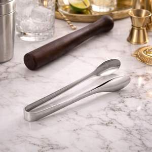 Pinces à glace professionnelles pour bar, en acier inoxydable, design élégant, prise en main sécurisée pour les glaçons, les cocktails, les fêtes, l'utilisation à domicile - Product Image 6