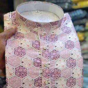 Ensemble Kurta traditionnel en coton de haute qualité pour hommes garçons Festival multicolore au genou imprimé numérique spécial pour les fêtes - Product Image 1