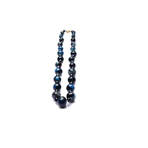 Bijoux Collier en pierre tibétaine pour femmes et filles (perles tribales noires et blanches avec pierre de menthe - Product Image 4