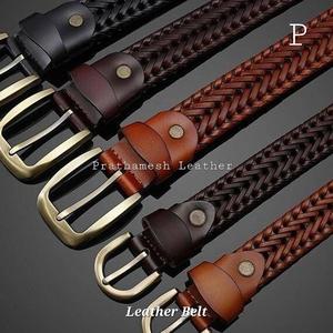 Ceintures en cuir de vachette élégantes et durables pour hommes Vente en gros de haute qualité Différents styles Couleurs Boucles en cuir véritable tendance - Product Image 5