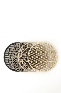 Intricately designed premium metal <b>coasters</b> with antique brass finished for stylish and elegant home accessories - Product Image 4