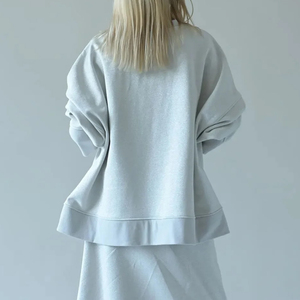 Sweat-shirts pour femmes de haute qualité OEM, derniers modèles oversize, sweat-shirt à logo personnalisé imprimé pour femmes, prix bas, tendance - Product Image 2