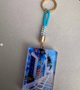 Llavero Acrílico con Impresión Digital Personalizada de la Imagen del Ojo Turco, Paisaje de Creta, Grecia, Recuerdo, Regalo Original para Halloween/Navidad/Año Nuevo - Product Image 2