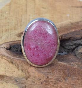 Luxueux Rhodonite Gemstone Bague Faite À La Main Mariage Indien Filles Bague Bague De Pierres Précieuses 925 Bijoux En Argent Sterling 925 Timbre Bijoux - Product Image 3