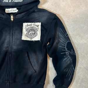 Sweat à capuche Sunfaded 100% coton personnalisé de Speedy Industry Streetwear surdimensionné 3D détresse séchage rapide Anti-rides polaire hiver - Product Image 5