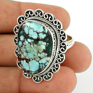 2024 Sterling Silver 925 <b>Ring</b> Fancy Shape Turquoise Gemstone Handmade Indian <b>Rings</b> Silver Jewelry Natural Gemstone Fine Jewelry - Product Image 2