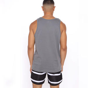 Maillots de sport de qualité supérieure pour hommes, débardeurs et shorts unis, tenue d'entraînement décontractée, t-shirt deux pièces, ensemble court - Product Image 3