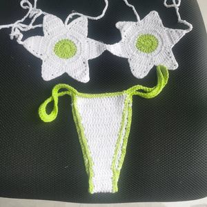 Traje de baño bikini sexy de punto con gancho en la cintura, hecho a mano, estilo europeo-americano transfronterizo, novedad 2025 - Product Image 3