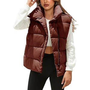 Diseño personalizado de alta calidad de las mujeres Puffer Chaleco de algodón al por mayor precio transpirable mujeres Puffer chaleco último - Product Image 4