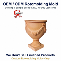 Moule de rotomoulage personnalisé OEM ODM pour urne en terre cuite à relief, pot de fleurs, moule interne sans frais de fraisage, jardinière, directement de l'usine
