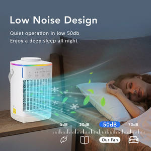 Nouvelle lampe de nuit LED, petit refroidisseur d'air domestique, ventilateur électrique portable avec 3 vitesses, climatiseur à piles - Product Image 5