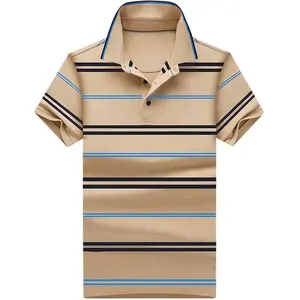 Oem conception de logo personnalisé nouvelle chemise à manches courtes en coton rayé pour hommes pour l'été POLO t-shirt à manches courtes