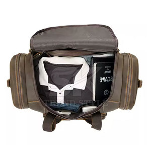 Minimalist <b>Leather</b> Duffle <b>Bag</b> with Smooth Finish and Timeless Appeal Handcrafted <b>Leather</b> <b>Travel</b> <b>Bag</b> - Product Image 4