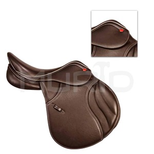 Silla de Montar Profesional de Cuero 100% Genuino, Cómoda Silla de Salto Ecuestre, Productos de Carreras de Caballos Ingleses de la India - Product Image 2