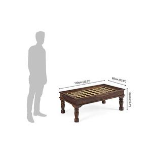 Table basse élégante en laiton et bois massif Mobilier de salon design moderne pour la maison ou l'hôtel - Product Image 2