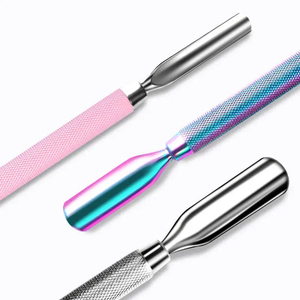 Professional Stainless Steel Manicure Scraper & Cuticle Nail Pusher Dual-End <b>Tool</b> for Nail Technicians Starter Kits Wholesale - Product Image 6