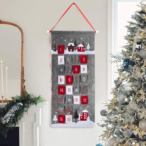 Calendrier de l'Avent de Noël à suspendre en tissu polyester personnalisé Nature4u, décoration moderne pour la maison, 24,5 x 36 pouces, vierge - Product Image 5