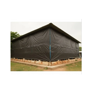 Rideau pour ferme avicole, feuille HDPE imperméable stabilisée aux UV 180 GSM pour la ventilation et la protection des élevages de poulets - Product Image 2