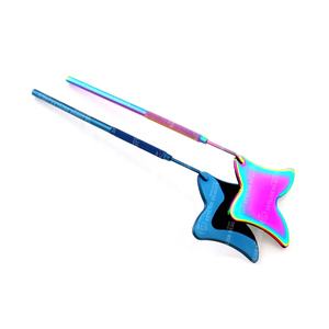 Miroir d'extension de faux cils en acier inoxydable de marque privée personnalisable avec poignée creuse et pointe Logo personnalisé - Product Image 2