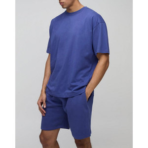 Nouveaux ensembles de shorts de jogging pour hommes à la mode sur mesure en gros T-Shirt Shorts respirant grande taille été 2 pièces tenue pas cher - Product Image 1
