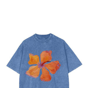 Camisetas Cortas Sexys Personalizadas para Mujer, Estilo Urbano, Impresión Digital, 100% Algodón, Corte Recto, Lavado Ácido - Product Image 5