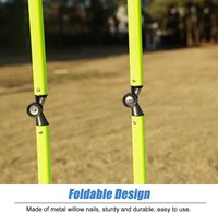 Poste de Slalom Plegable de PVC de Alta Calidad para Entrenamiento de Agilidad en Fútbol en Interiores/Exteriores, Base de Domo Amarilla