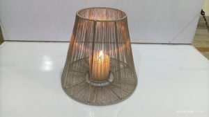 Silver Wire Metal Wax Light <b>Lantern</b> <b>Tealight</b> Candle Holders Large for Christmas Home Decoration Living Room and Table Decor - Product Image 3