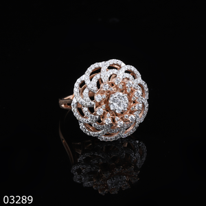 แหวนเพชร D'VINS JEWELS ทองคำแท้ 14K ชุบทองคำชมพู เพชรทรงกลมเจียระไนแบบบริลเลียนท์ สำหรับผู้หญิง เหมาะสำหรับเป็นของขวัญหมั้นและงานแต่งงาน - Product Image 5
