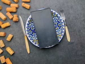 Carpeta para billetes de cuero grabado con logotipo personalizado al por mayor, soporte para recibos, talonario de cuero genuino con logotipo personalizado, chequera de cuero genuino, venta al por mayor - Product Image 5